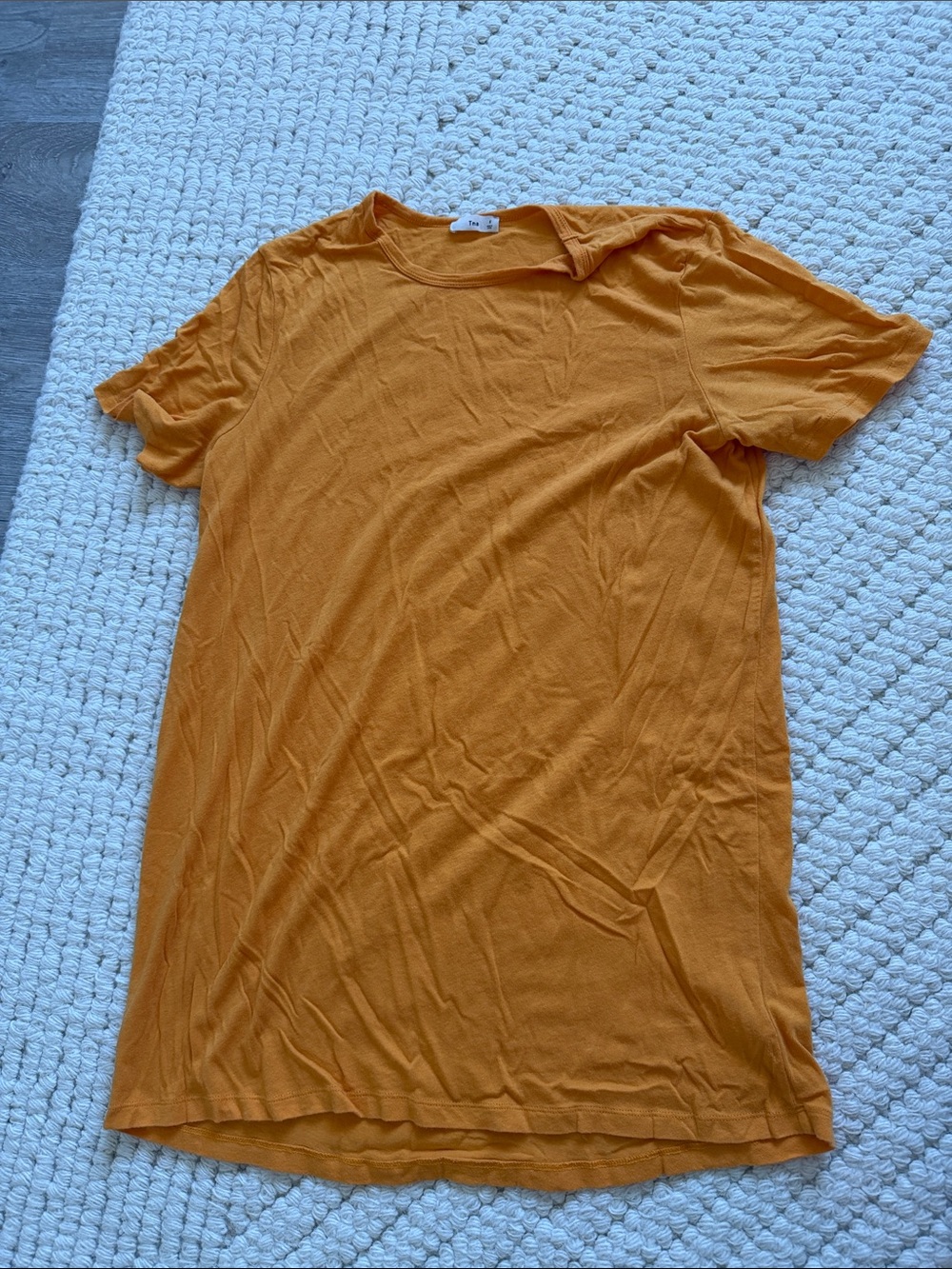 TNA Bright Orange Scoop Neck T-Shirt Dress